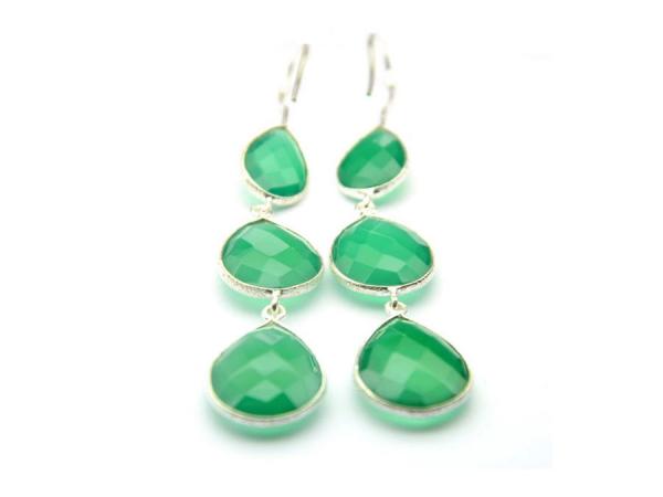Grünquarz Ohrhänger