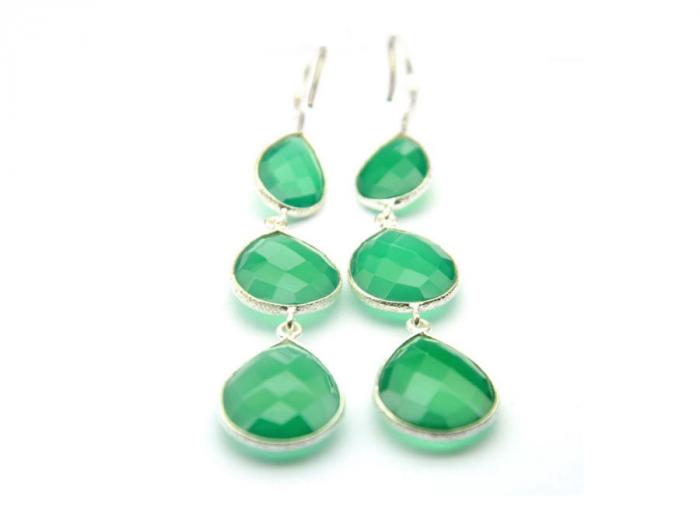 Grünquarz Ohrhänger